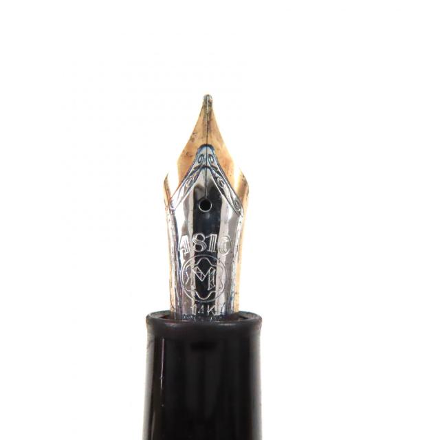 良品▼MONTBLANC モンブラン マイスターシュテュック #147 トラベラー 14K Mニブ ホワイトスター カートリッジ 万年筆 ブラック ゴールド_4