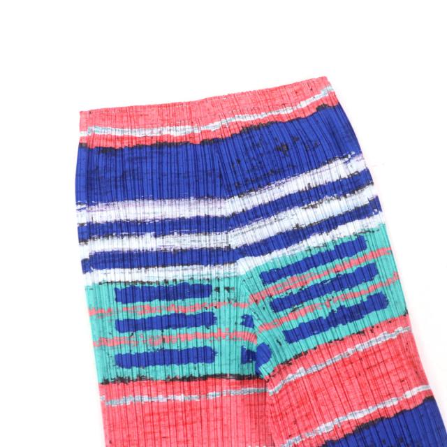 極美品★PLEATS PLEASE プリーツプリーズ イッセイミヤケ PP21-JF684 総柄 プリーツ パンツ マルチ 1 日本製 正規品 レディース_3
