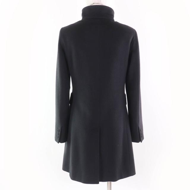 美品☆MaxMara STUDIO マックスマーラ ステュディオ バージンウール100％ スタンドカラー コート チャコールグレー 36 正規品 レディース_2