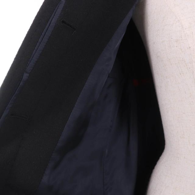 美品☆MaxMara STUDIO マックスマーラ ステュディオ バージンウール100％ スタンドカラー コート チャコールグレー 36 正規品 レディース_4