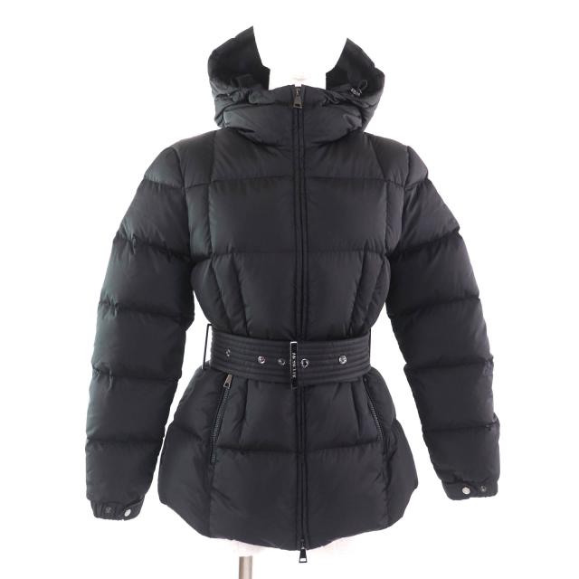 MONCLER フード付きブラックダウンジャケット モンクレール MONCLER モンクレール ダウンジャケット レディース
