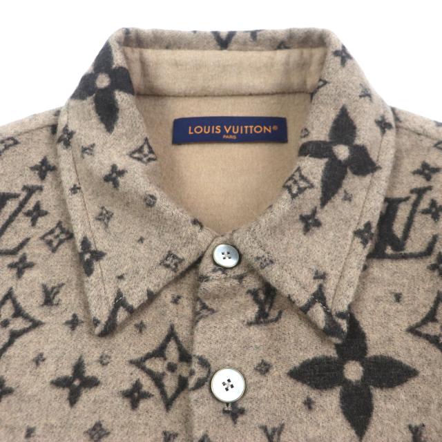 極美品▽ルイヴィトン 2025年製 HSB39W ウール シルク カシミヤ ロゴ
