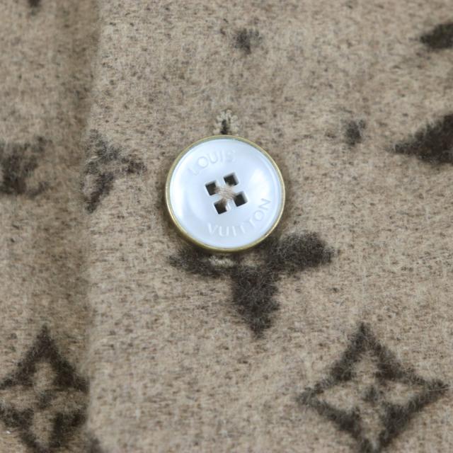 極美品▼ルイヴィトン 2025年製 HSB39W ウール シルク カシミヤ ロゴ入りボタン モノグラム シャツジャケット 50 ハンガー付き 正規品 極美品▽ルイヴィトン 2025年製 HSB39W ウール シルク カシミヤ ロゴ