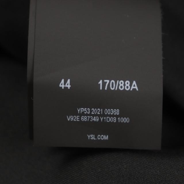 極美品▼サンローランパリ 2021年製 687349 裏地シルク100% シングルジャケット テーラード ブラック 44 イタリア製 正規品 メンズ_7