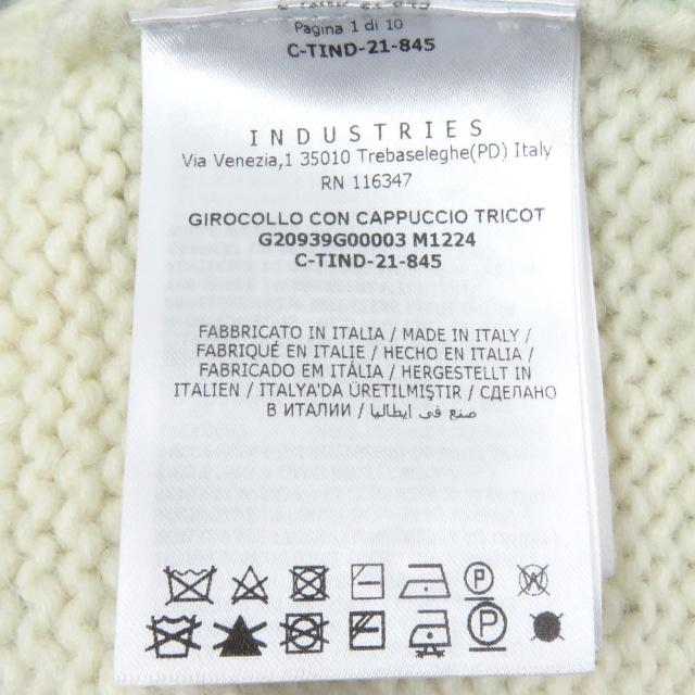 極美品□MONCLER モンクレール 2021年製 GIROCOLLO CON CAPPUCCIO TRICOT アルパカ ウール ニットパーカー アイボリー S 伊製 正規品 極美品□MONCLER モンクレール 2021年製 GIROCOLLO CON CAPPUCCIO