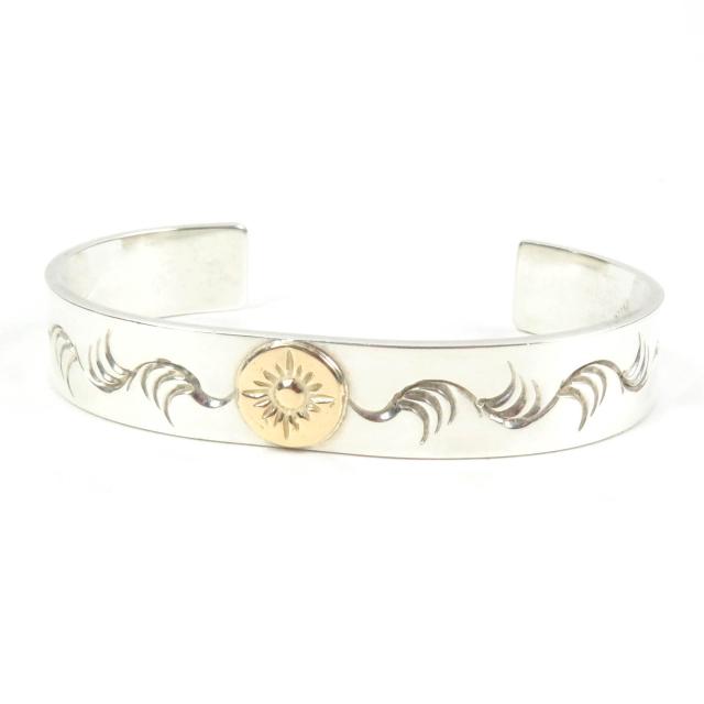 アリゾナフリーダム シルバー925 k18 サンモチーフ バングル