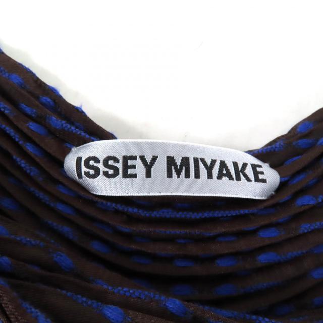 極美品★ISSEY MIYAKE イッセイミヤケ IM62FG565 3Dスチーム 膝丈 スカート パープル ブラウン 2 日本製 正規品 レディース_5