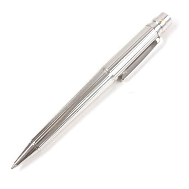 極美品□Cartier カルティエ サントス ドゥ カルティエ ツイスト式 ボールペン シルバー LM 箱・ケース付き スイス製 メンズ 筆記確認済
