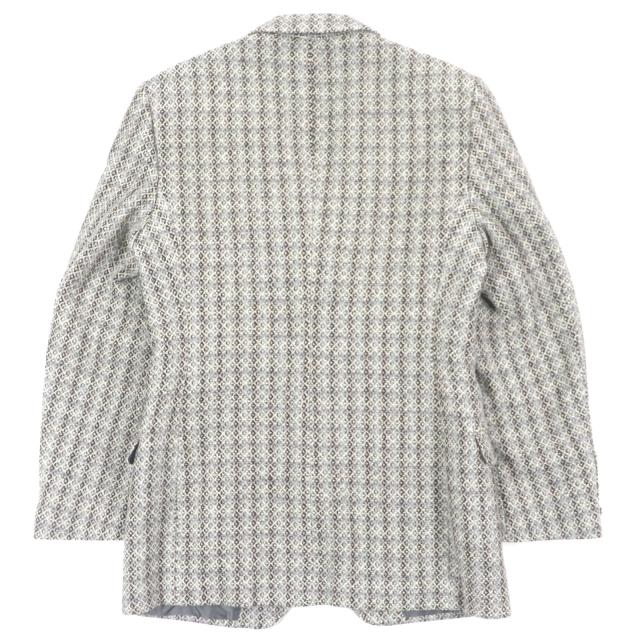 【タケオキクチ】テーラードジャケット シングル ウール100％ ストライプ柄 エフデ ef-de テーラードジャケット ミドル丈 シングルボタン 総裏地