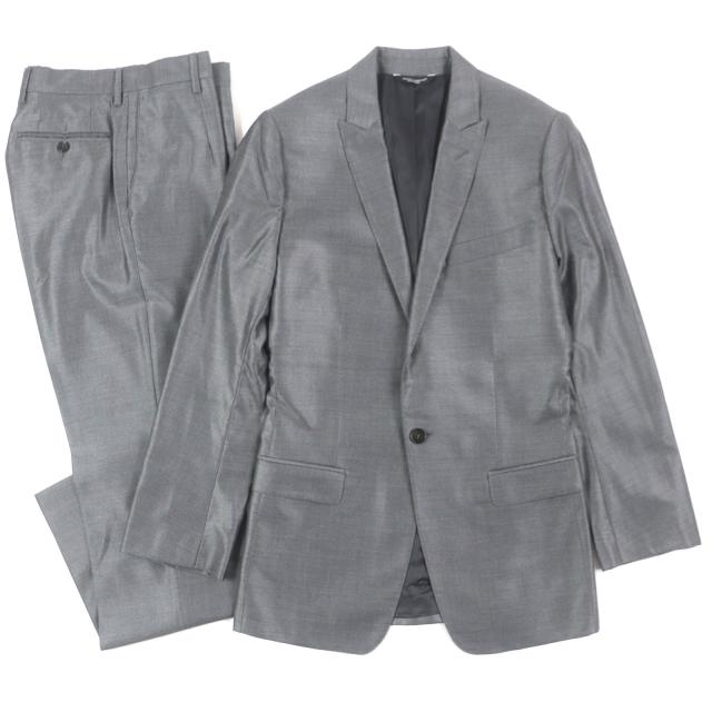 DOLCE&GABBANA ドルチェ＆ガッバーナ MARTINI ブラックスーツ ハンガー付き サイズ46 正規品 美品▽DOLCE\u0026GABBANA ドルチェ＆ガッバーナ MARTINI ウール シルク 黒