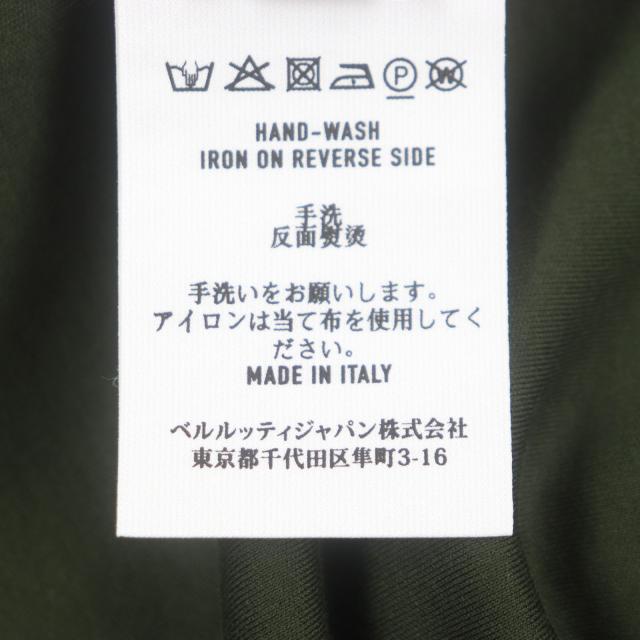 極美品▼BERLUTI ベルルッティ R18JRS50JAEK ロゴデザイン ショートスリーブ 半袖Ｔシャツ グリーン XXL イタリア製 正規品 メンズ_6