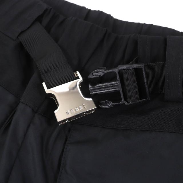 未使用品△Sacai サカイ 22SS 22-05919 Grosgrain Mix Pants グログランミックスパンツ ブラック 0 日本製 正規品 レディース_4