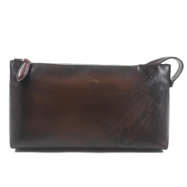 極美品 ベルルッティ アイビー ベネチアンカーフレザー カリグラフィ ポーチ 極美品▽BERLUTI ベルルッティ アイビー ベネチアンカーフレザー