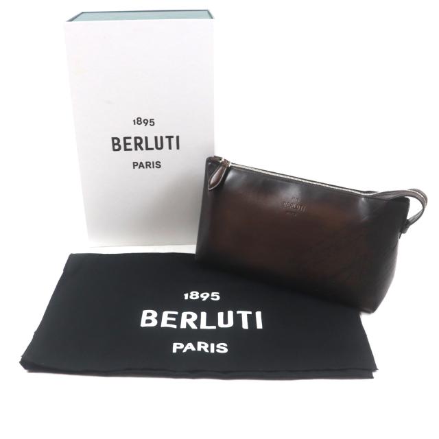 極美品 ベルルッティ アイビー ベネチアンカーフレザー カリグラフィ ポーチ 極美品▽BERLUTI ベルルッティ アイビー ベネチアンカーフレザー