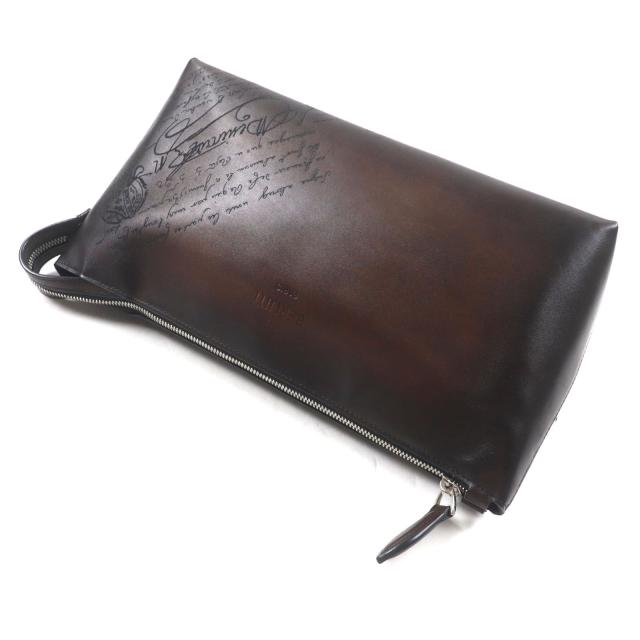 極美品 ベルルッティ アイビー ベネチアンカーフレザー カリグラフィ ポーチ 極美品▽BERLUTI ベルルッティ アイビー ベネチアンカーフレザー