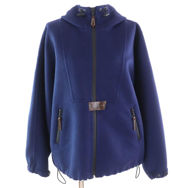 LOUIS VUITTON（ルイ・ヴィトン）ウールシルクコート モノグラム裏地付 極美品△LOUIS VUITTON ルイヴィトン ウール シルク 裏地モノグラム