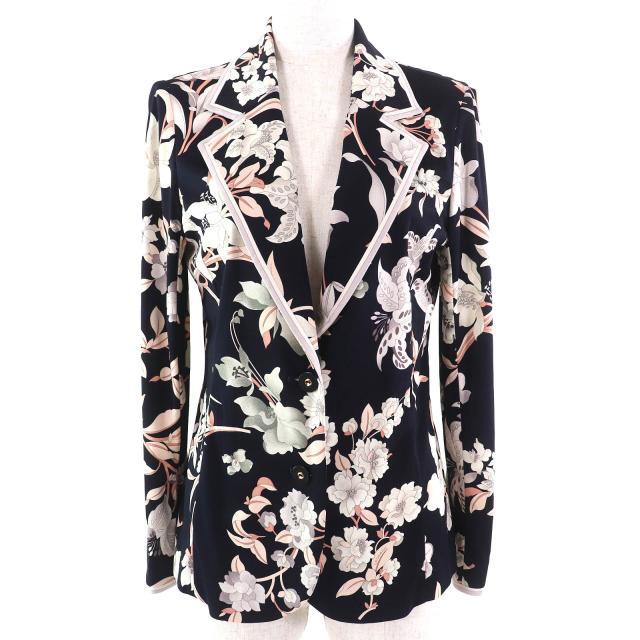 LEONARD レオナール テーラードジャケット フラワープリント 花柄