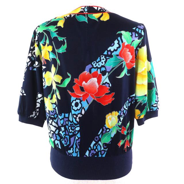 美品LEONARD FASHIONレオナール トップス　LL 美品 LEONARD レオナール ハイネック シルク ブラウス トップス 公式