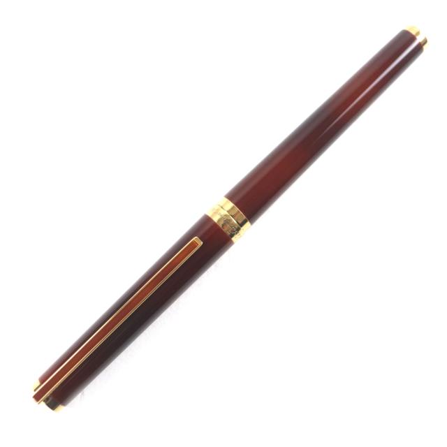 極美品▼Dupont デュポン 925 18K Mニブ マーブル柄 万年筆 ボルドー ゴールド ケース付き フランス製 総重量28.5g メンズ_2