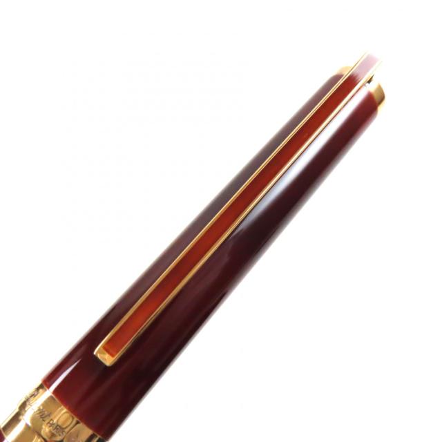 極美品▼Dupont デュポン 925 18K Mニブ マーブル柄 万年筆 ボルドー ゴールド ケース付き フランス製 総重量28.5g メンズ_4