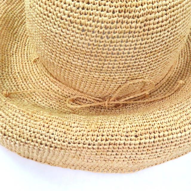 極美品★HELEN KAMINSKI ヘレンカミンスキー プロヴァンス 12 ロゴ金具付 リボン付 ラフィアハット 麦わら帽子 ナチュラル 箱付き USA製_6