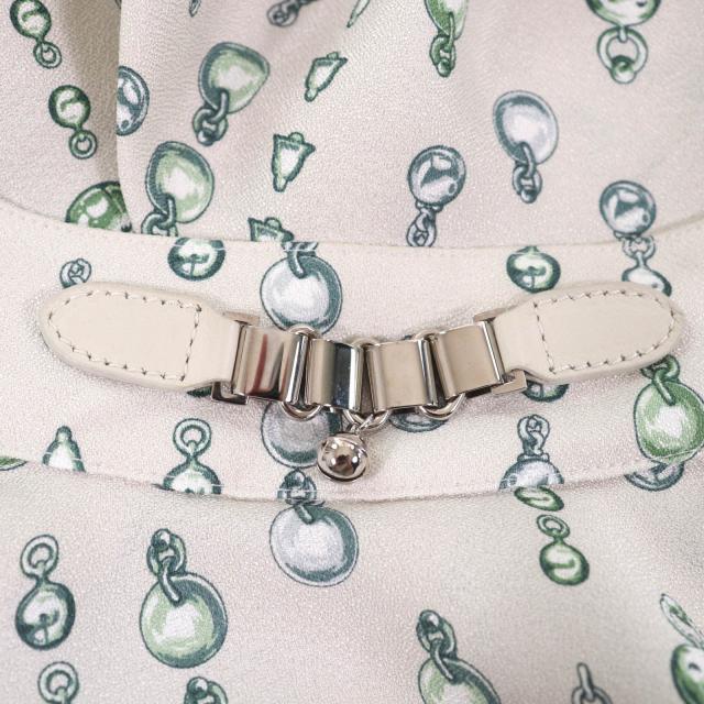 極美品☆HERMES エルメス 22AW 2H0619DN シルク100% バックリボン 総柄