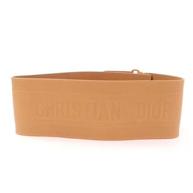 極美品☆Christian Dior クリスチャンディオール B0098CMIV D-WAIST マキシ レザー ダブルゴールドバックル ベルト ブラウン 70_1