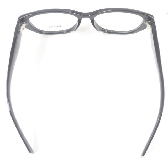極美品□PRADA プラダ VPR21Z-F トライアングルロゴ キャットアイ メガネ 眼鏡 アイウェア ブラック 55□16 ケース付 イタリア製 メンズ 極美品□PRADA プラダ VPR21Z-F トライアングルロゴ キャットアイ