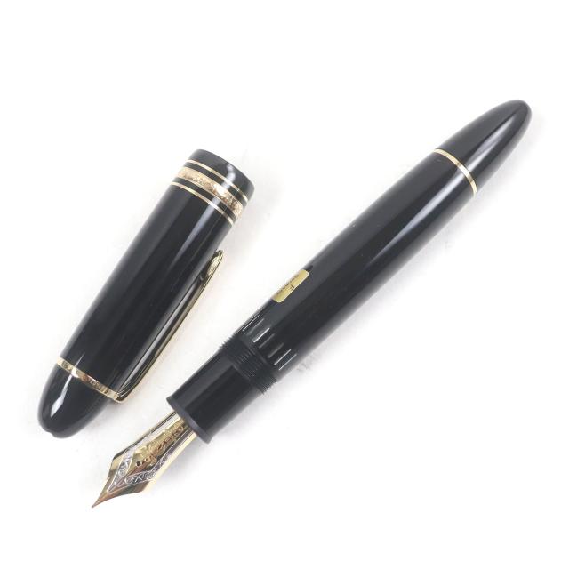 極美品□MONTBLANC モンブラン マイスターシュテュック 149 ペン先18K Fニブ キャップ式 万年筆 ブラック ゴールド 箱付き ドイツ製_2