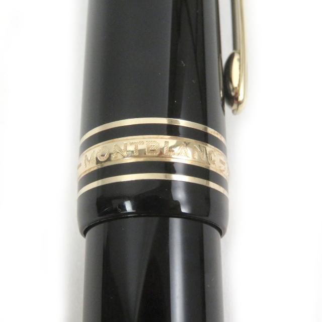 極美品□MONTBLANC モンブラン マイスターシュテュック 149 ペン先18K Fニブ キャップ式 万年筆 ブラック ゴールド 箱付き ドイツ製_6