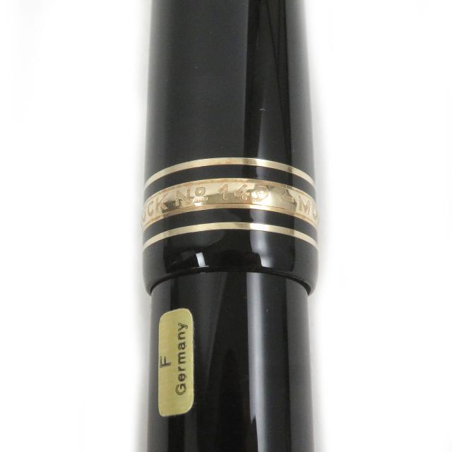 極美品□MONTBLANC モンブラン マイスターシュテュック 149 ペン先18K Fニブ キャップ式 万年筆 ブラック ゴールド 箱付き ドイツ製_8