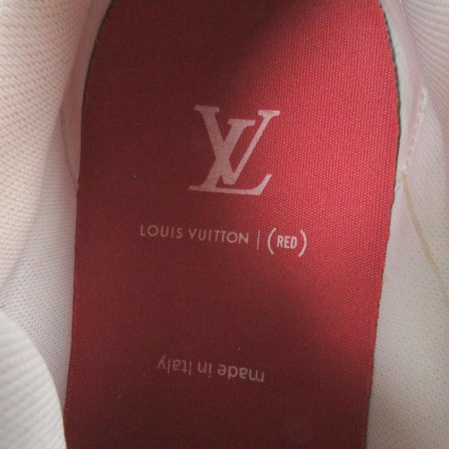 美品□LOUIS VUITTON ルイヴィトン U2 ボノ 2021年製 1A8PJW LV トレイナーライン レザー ローカットスニーカー レッド 7 イタリア製_7