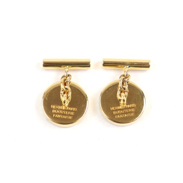 HERMES エルメス コロゾ ホース カフス ゴールド メタル 販売 シェル