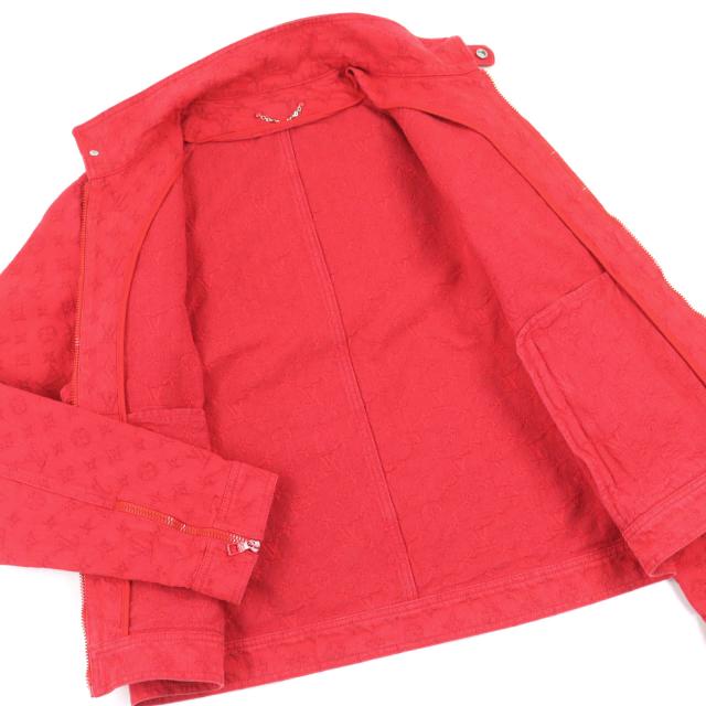 LOUIS VUITTON モノグラムジャケット ルイヴィトン 赤デニム メンズ