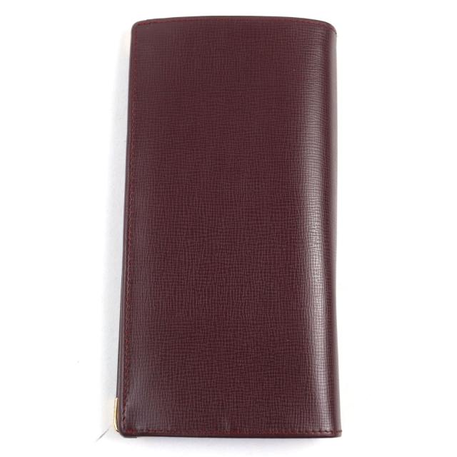 カルティエ Cartier 長札入れ 長財布 レディース メンズ ボルドー