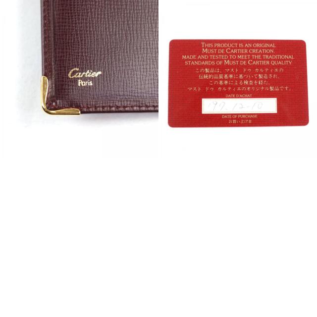 極美品○Cartier カルティエ マストライン レザー ロゴ刻印 二