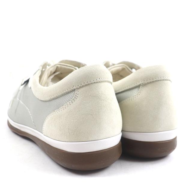 極美品▼Salvatore Ferragamo サルヴァトーレフェラガモ レザー切替 ローカットスニーカー グレー 8 箱・保存袋付き イタリア製 メンズ_3