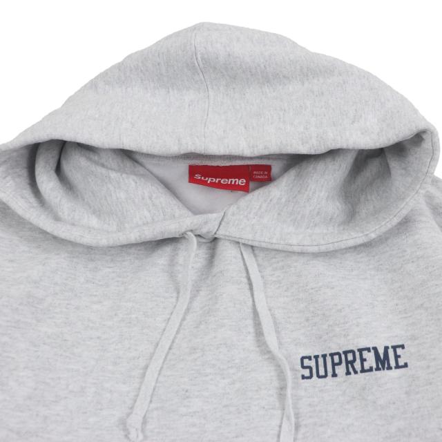 極美品▼Supreme シュプリーム 24AW On God Hooded Sweatshirt プリント 裏起毛 プルオーバー フーディ パーカー グレー M 正規品 メンズ_1