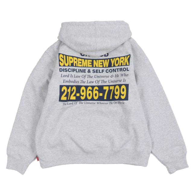 極美品▼Supreme シュプリーム 24AW On God Hooded Sweatshirt プリント 裏起毛 プルオーバー フーディ パーカー グレー M 正規品 メンズ_2