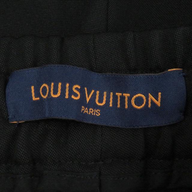 極美品□LOUIS VUITTON ルイヴィトン 22SS LVロゴ刺繍 バスケットボール テーラードショーツ パンツ ブラック M イタリア製 正規品_5