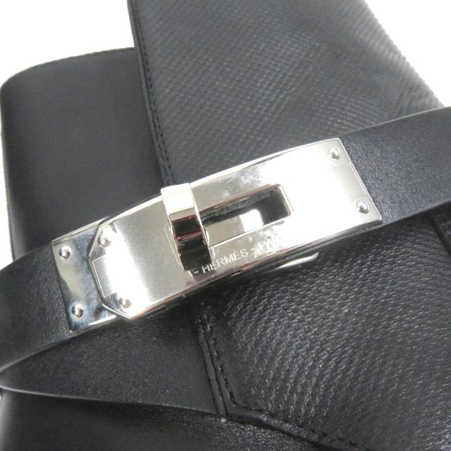 HERMESエルメスVEO ヴェオアンクルブーツシルバー金具37