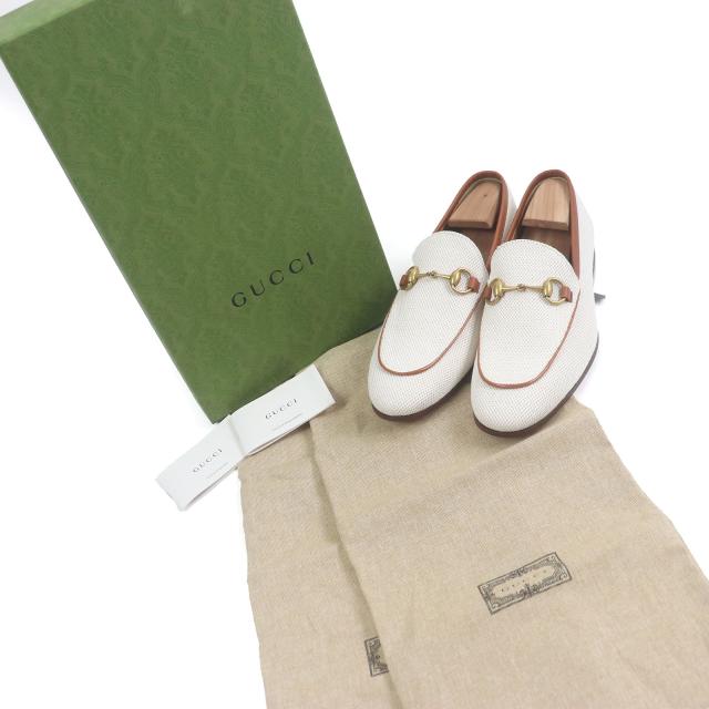 未使用品□GUCCI グッチ 430088 キャンバス レザー ホースビット