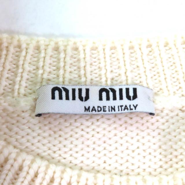 美品☆Miu Miu ミュウ ミュウ MML304 ウール100% チェリー刺繍