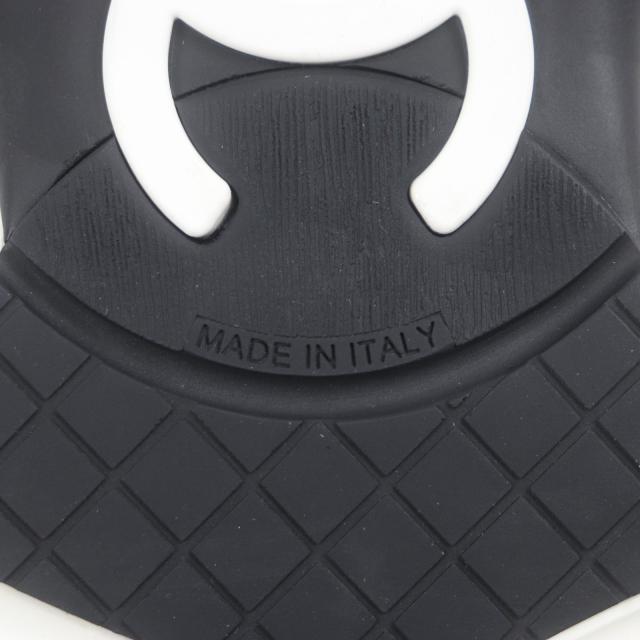 未使用品▼CHANEL シャネル G39068 キャンバス レザー スウェード ココマーク ツイード スニーカー ネイビー 43 イタリア製 メンズ_8