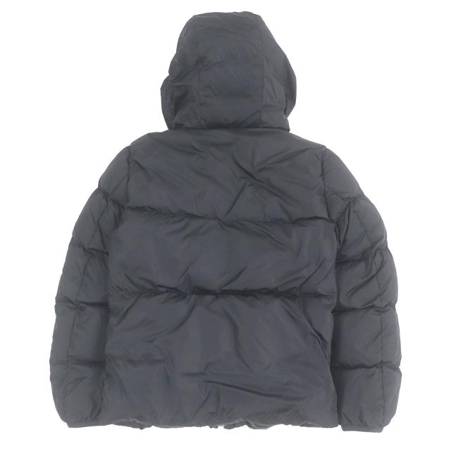 美品□MONCLER モンクレール 2021年製 MONTCLA モンクラ ロゴ刺繍 フーデッド WZIP ダウンジャケット ブラック 0 正規品 メンズオススメ_3