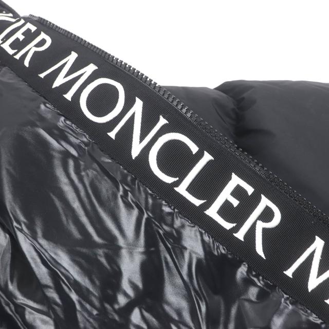 美品□MONCLER モンクレール 2021年製 MONTCLA モンクラ ロゴ刺繍 フーデッド WZIP ダウンジャケット ブラック 0 正規品 メンズオススメ_4