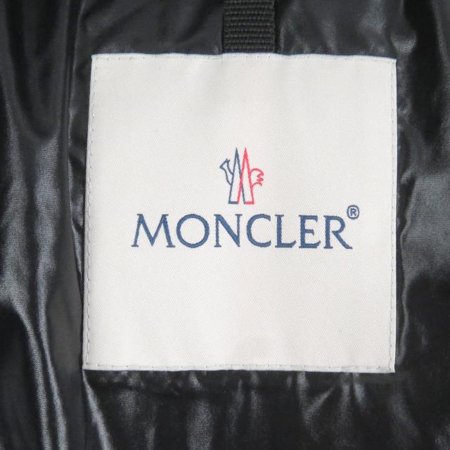 美品□MONCLER モンクレール 2021年製 MONTCLA モンクラ ロゴ刺繍 フーデッド WZIP ダウンジャケット ブラック 0 正規品 メンズオススメ_7