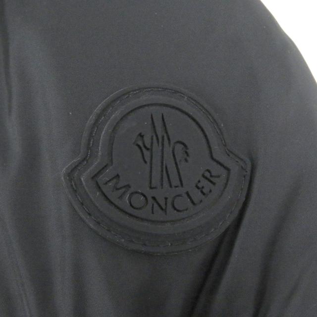 美品□MONCLER モンクレール 2021年製 MONTCLA モンクラ ロゴ刺繍 フーデッド WZIP ダウンジャケット ブラック 0 正規品 メンズオススメ_6