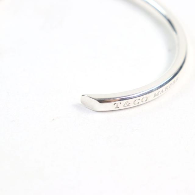 美品○TIFFANY&Co. ティファニー メイカーズ ナロー AG925 ロゴ刻印