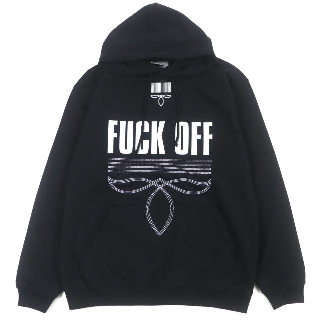 未使用品▼VTMNTS ヴィーティーエムエヌティーエス VL14HD500B FUCK OFF 刺繍 フーデッド プルオーバー  パーカー S 正規品 メンズ